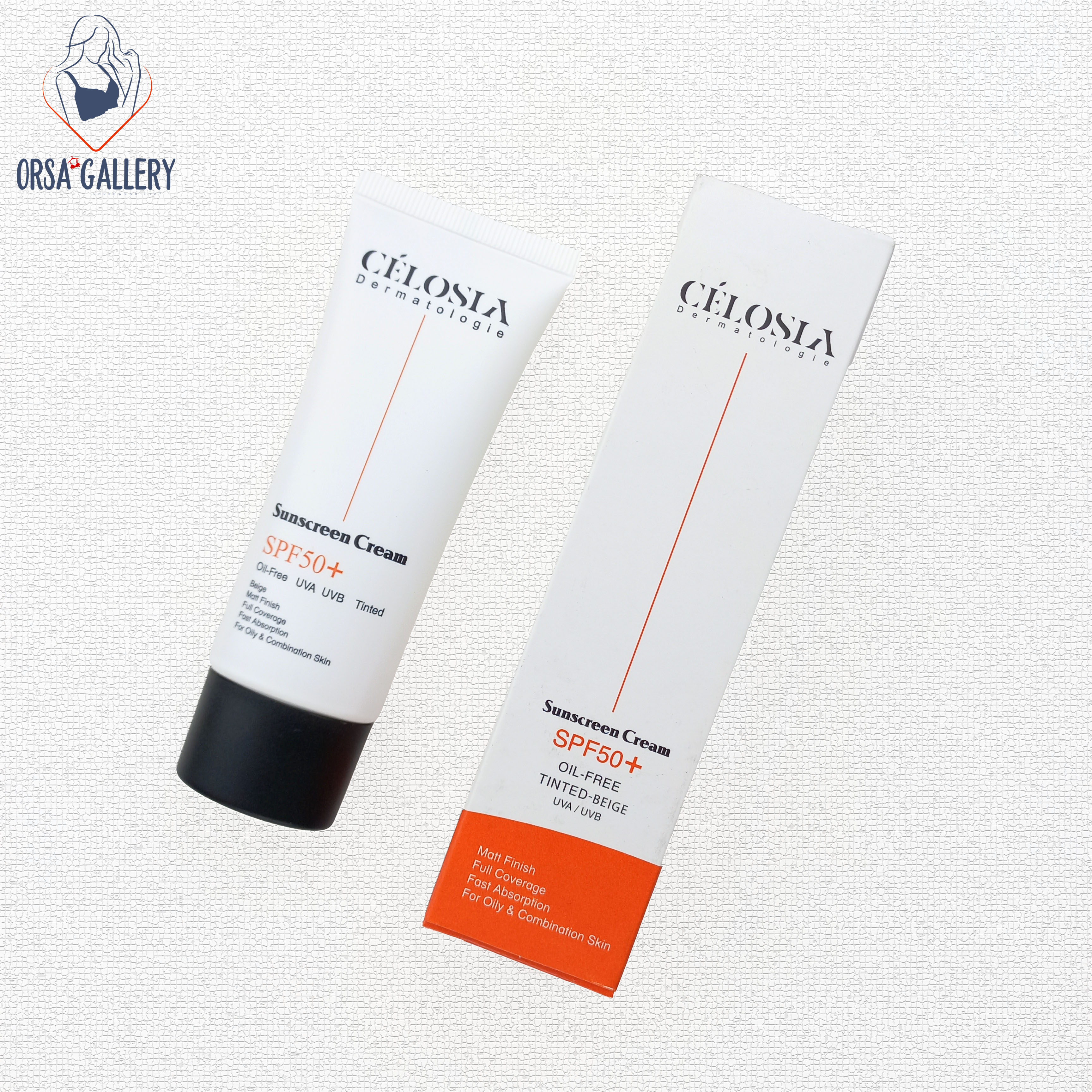 کرم ضد آفتاب رنگی فاقد چربی بژ طبیعی با کاور بالا سلوسیا / Celosia