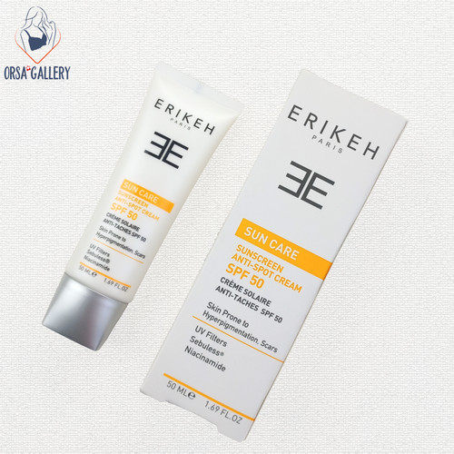 کرم ضد آفتاب و ضد لک بی رنگ SPF50 اریکه / Erikeh