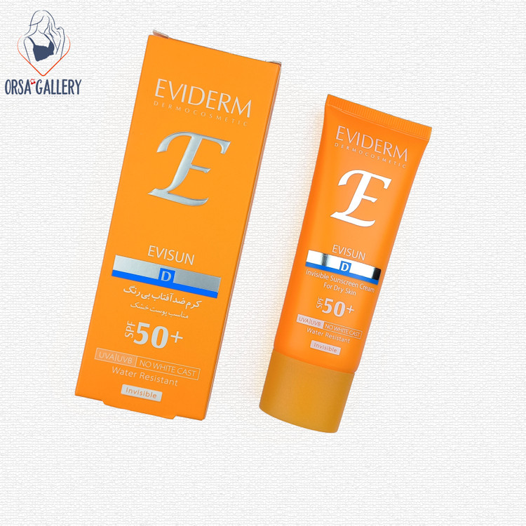 کرم ضدآفتاب بی رنگ پوست خشک +SPF50 اویدرم / Eviderm