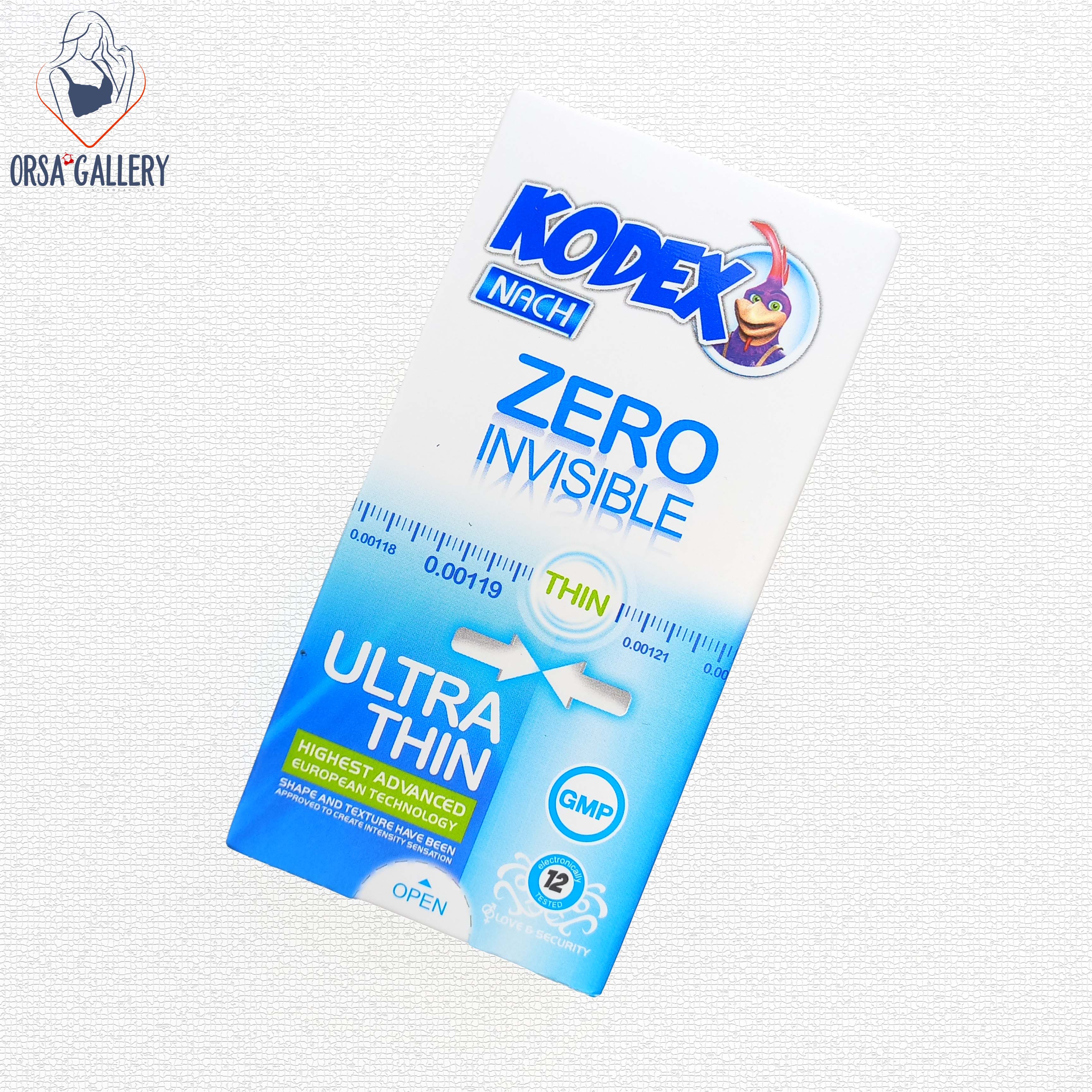 کاندوم مدل Zero Invisible Ultra Thin بسته 12 عددی کدکس / Kodex