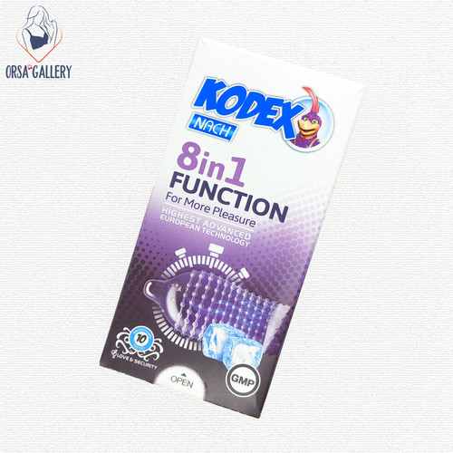 کاندوم تاخیری 8 در 1 فانکشن بسته 10 عددی کدکس / Kodex