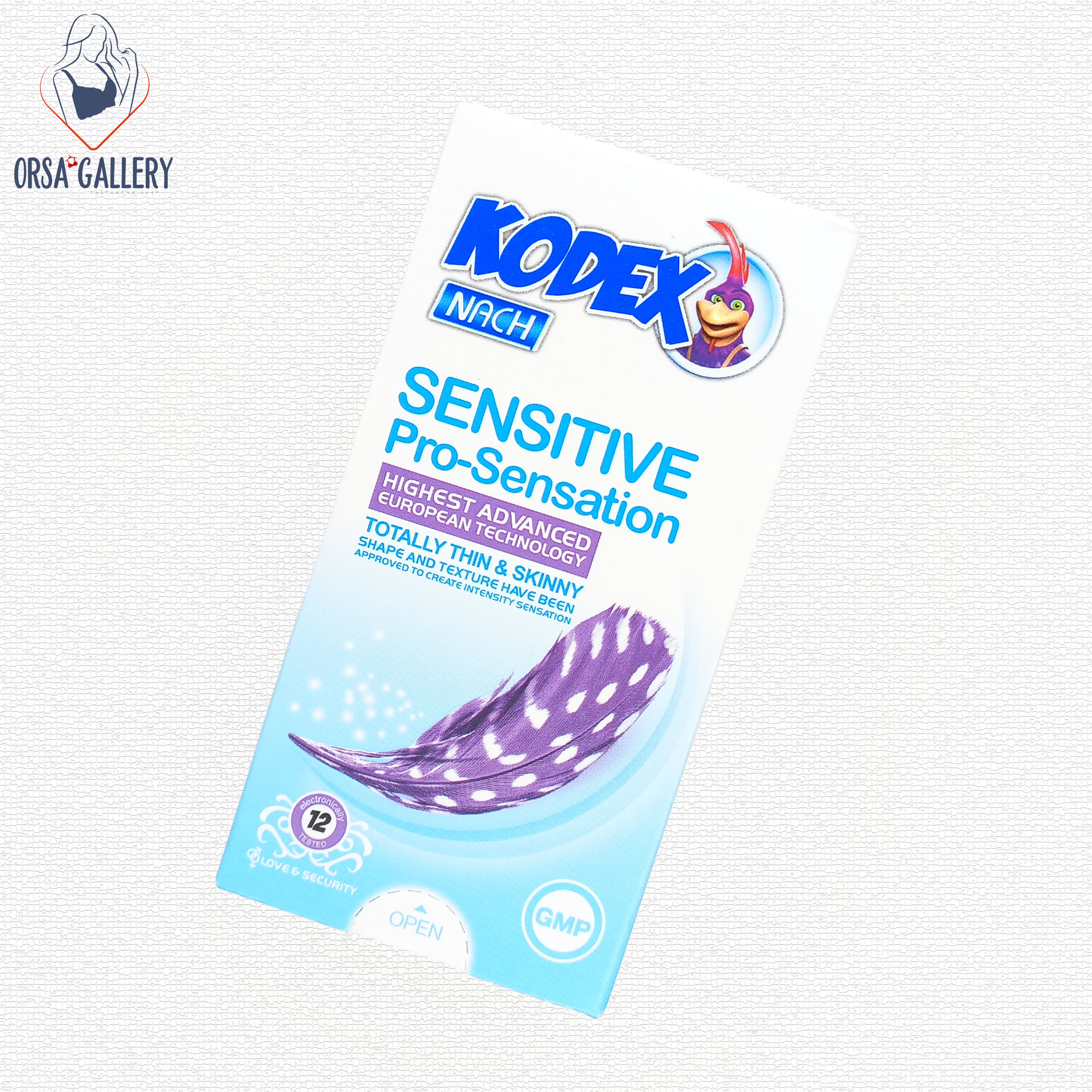 کاندوم حساس و نازک مدل Sensitive بسته 12 عددی کدکس / Kodex