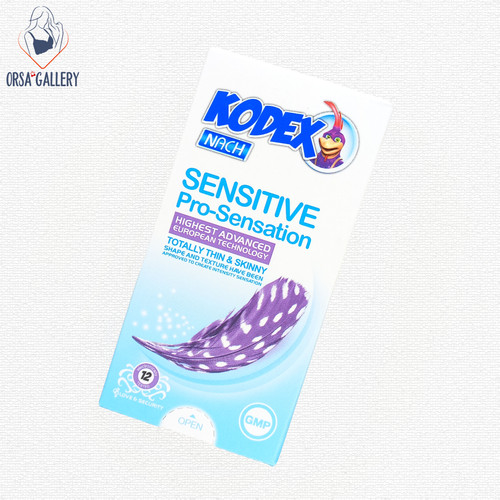 کاندوم حساس و نازک مدل Sensitive بسته 12 عددی کدکس / Kodex