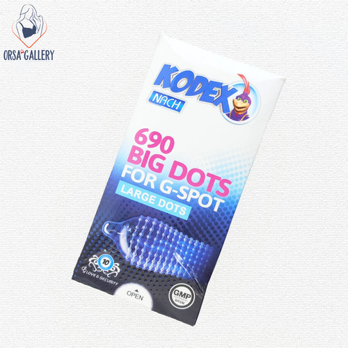 کاندوم مدل BIG DOTS بسته 10 عددی کدکس / Kodex