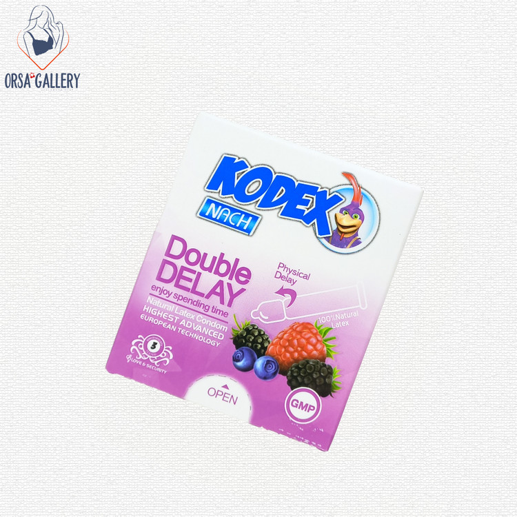 کاندوم تاخیری مدل Double Delay بسته 3 عددی کدکس / Kodex