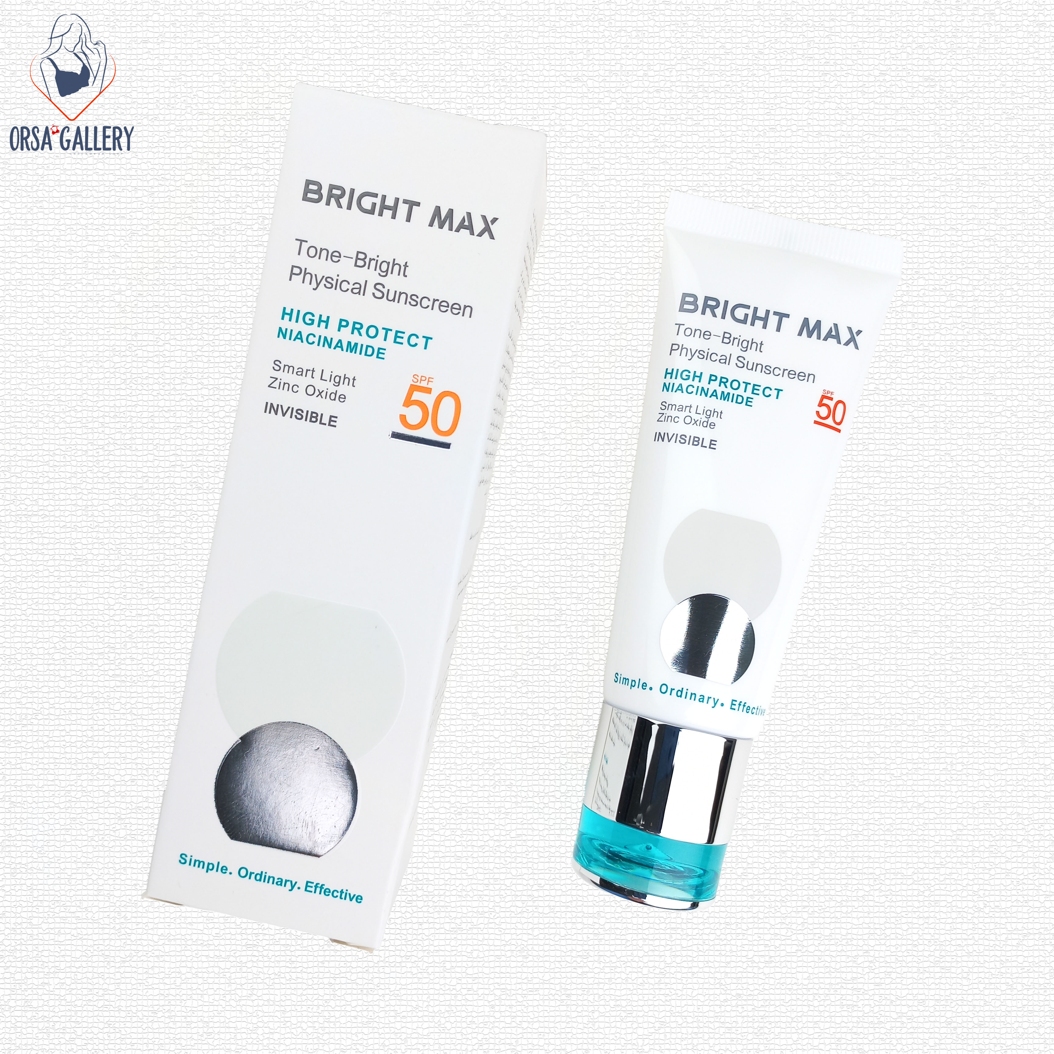 ضد آفتاب بی رنگ فیزیکال تن برایت SPF50 برایت مکس / Bright Max
