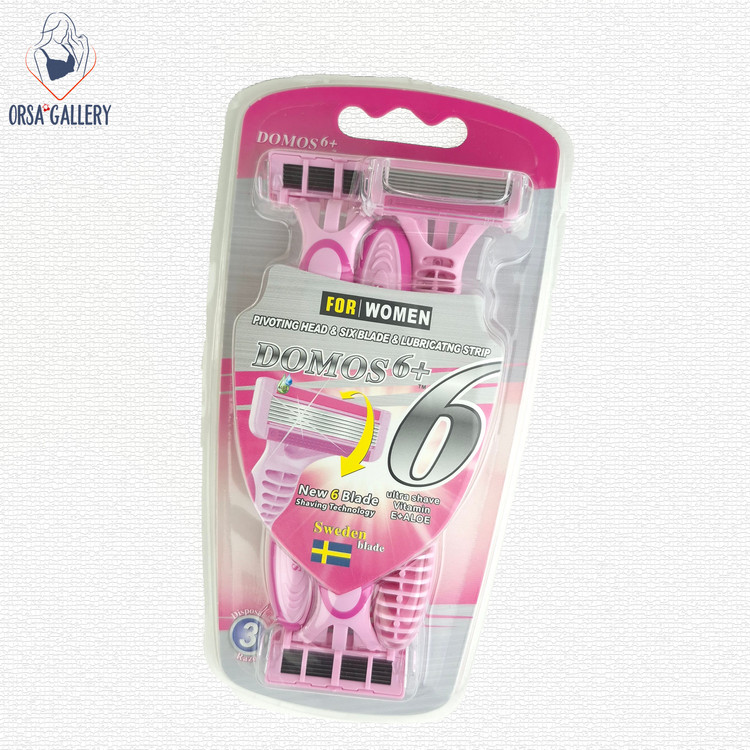 ژیلت 6 لبه 3 عددی مخصوص بانوان دوموس / Domos