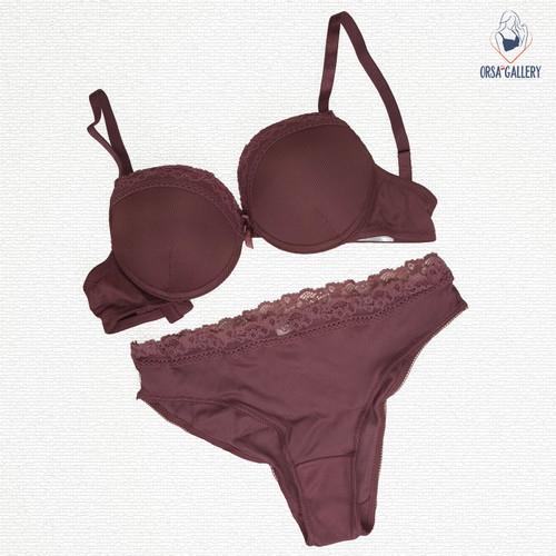 ست شورت و سوتین گیپور دار کد 4616 برند NBB