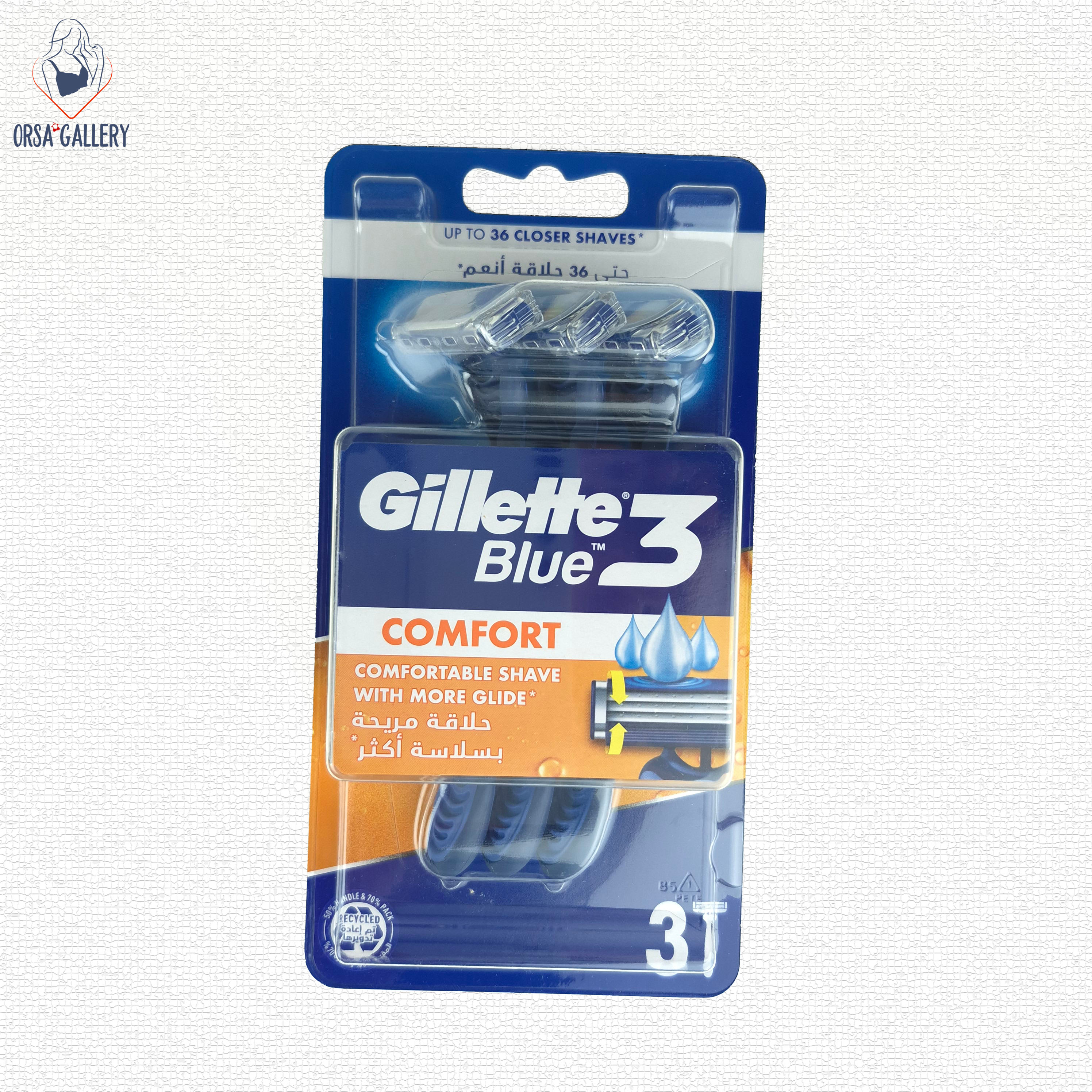 ژیلت بلوتری مدل کامفورت بسته 3 عددی / Gillette