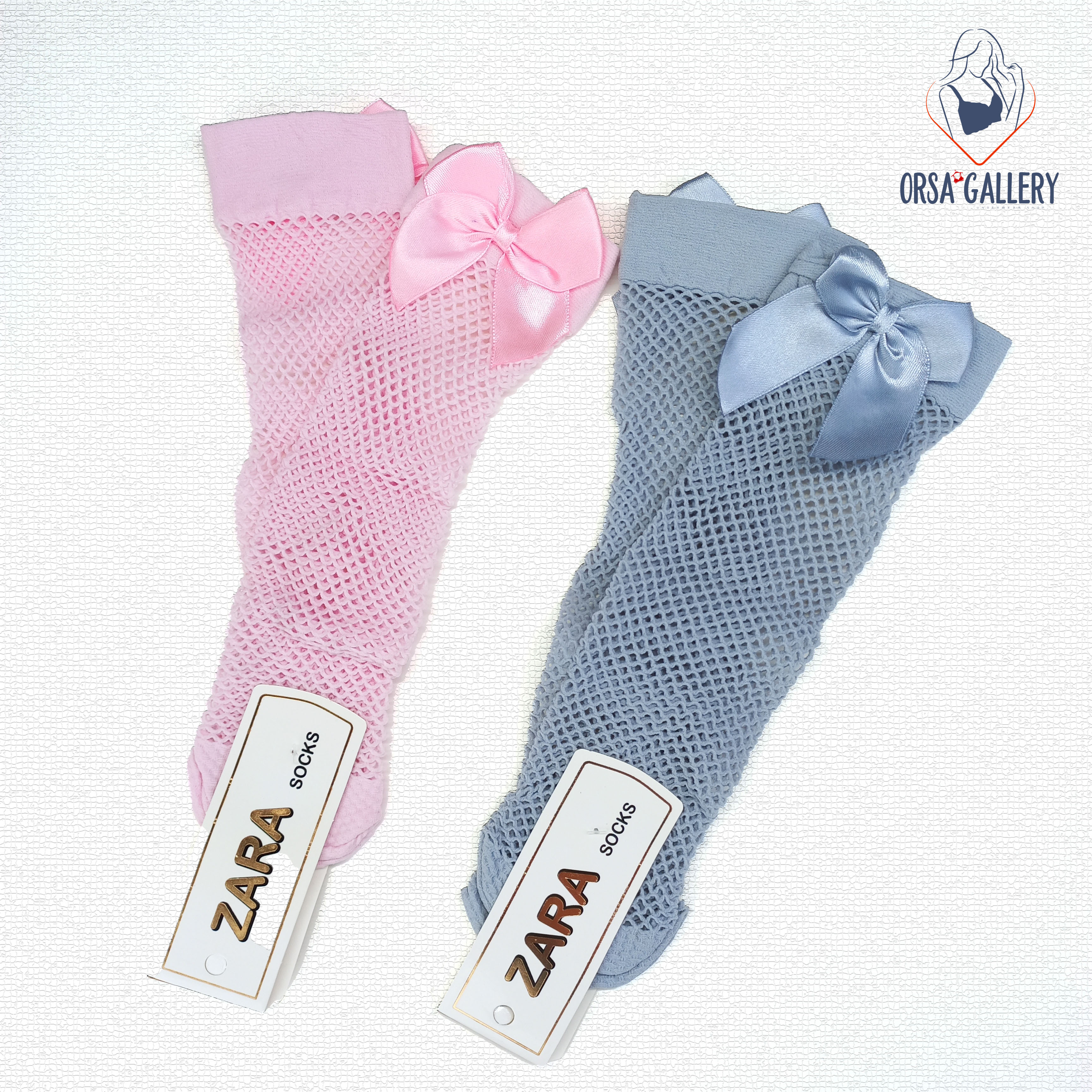 جوراب بچگانه زنبوری پاپیون دار