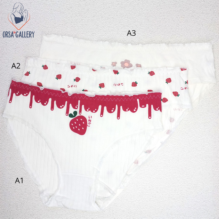 شورت فانتزی توت فرنگی سایز بزرگ