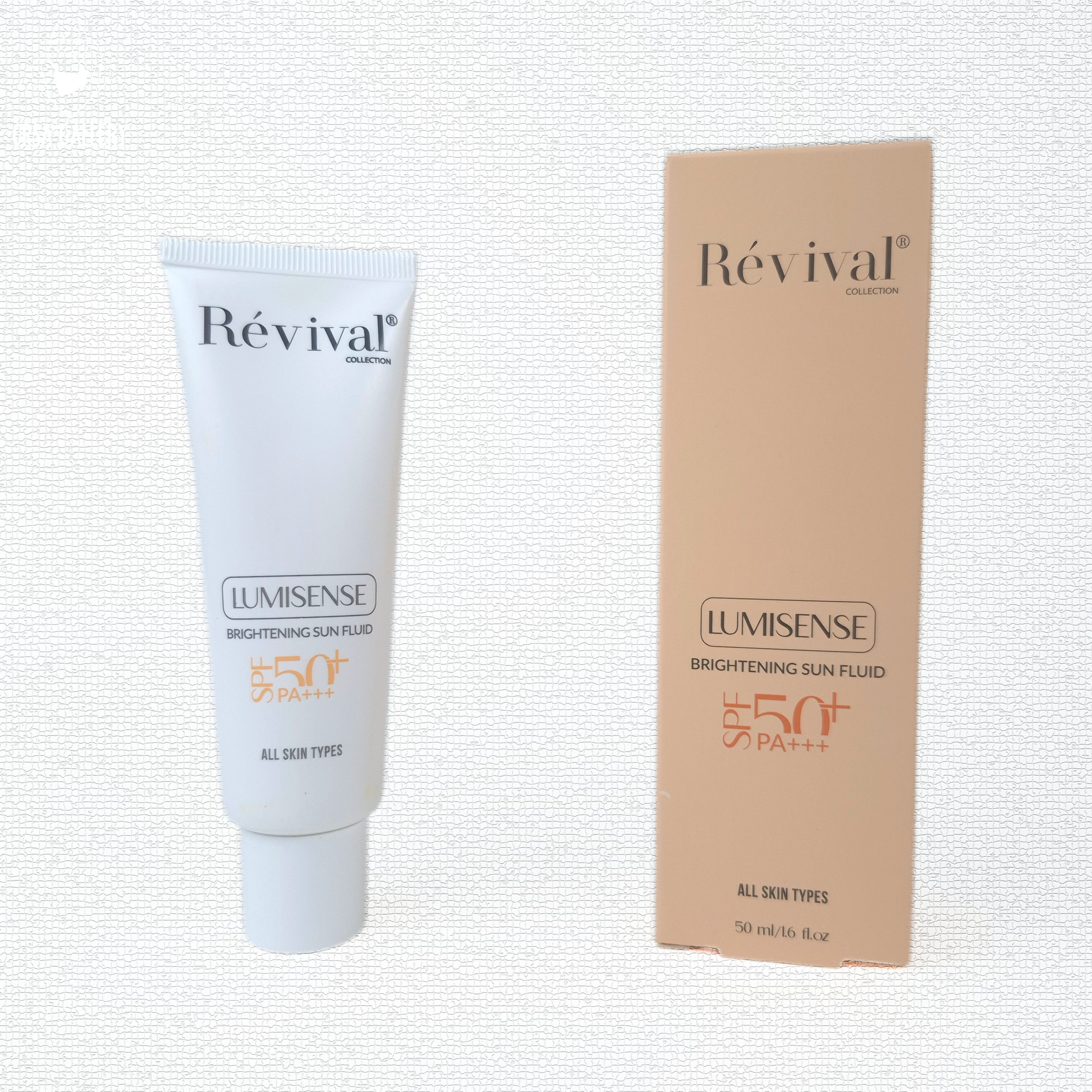 فلوئید ضدآفتاب بی رنگ مدل Lumisense روشن کننده  SPF50 رویوال / Revival