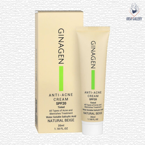 کرم ضد جوش رنگی بژ طبیعی ژیناژن