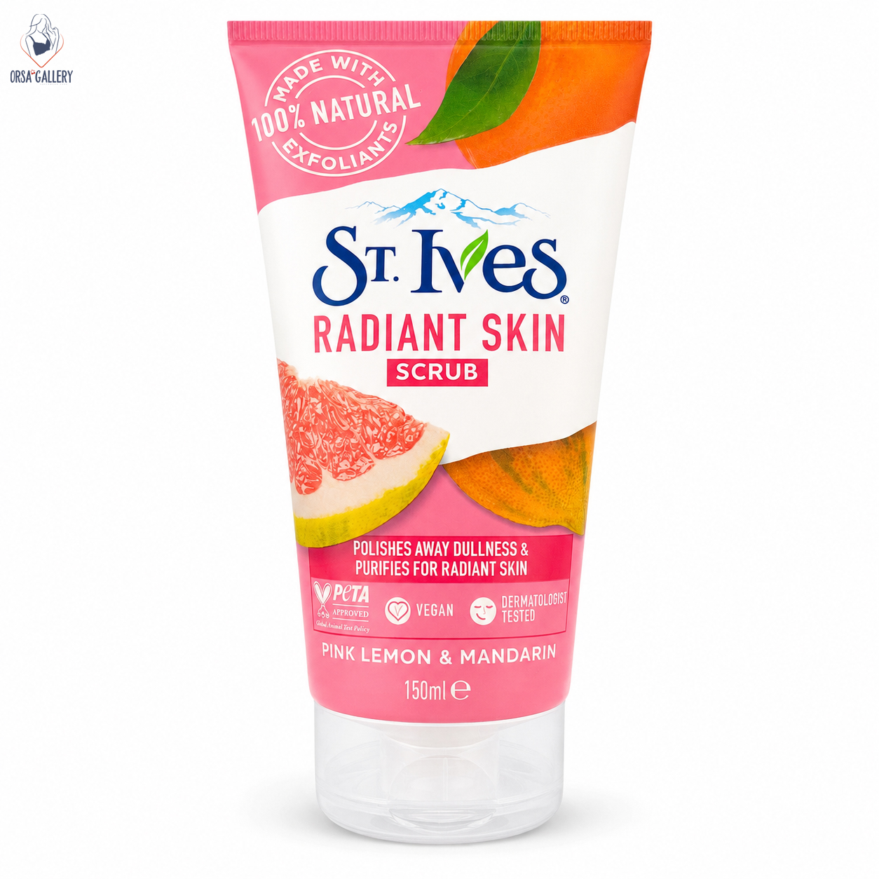 اسکراب روشن کننده لیمو صورتی و پرتغال سینت ایوز / ST. IVES