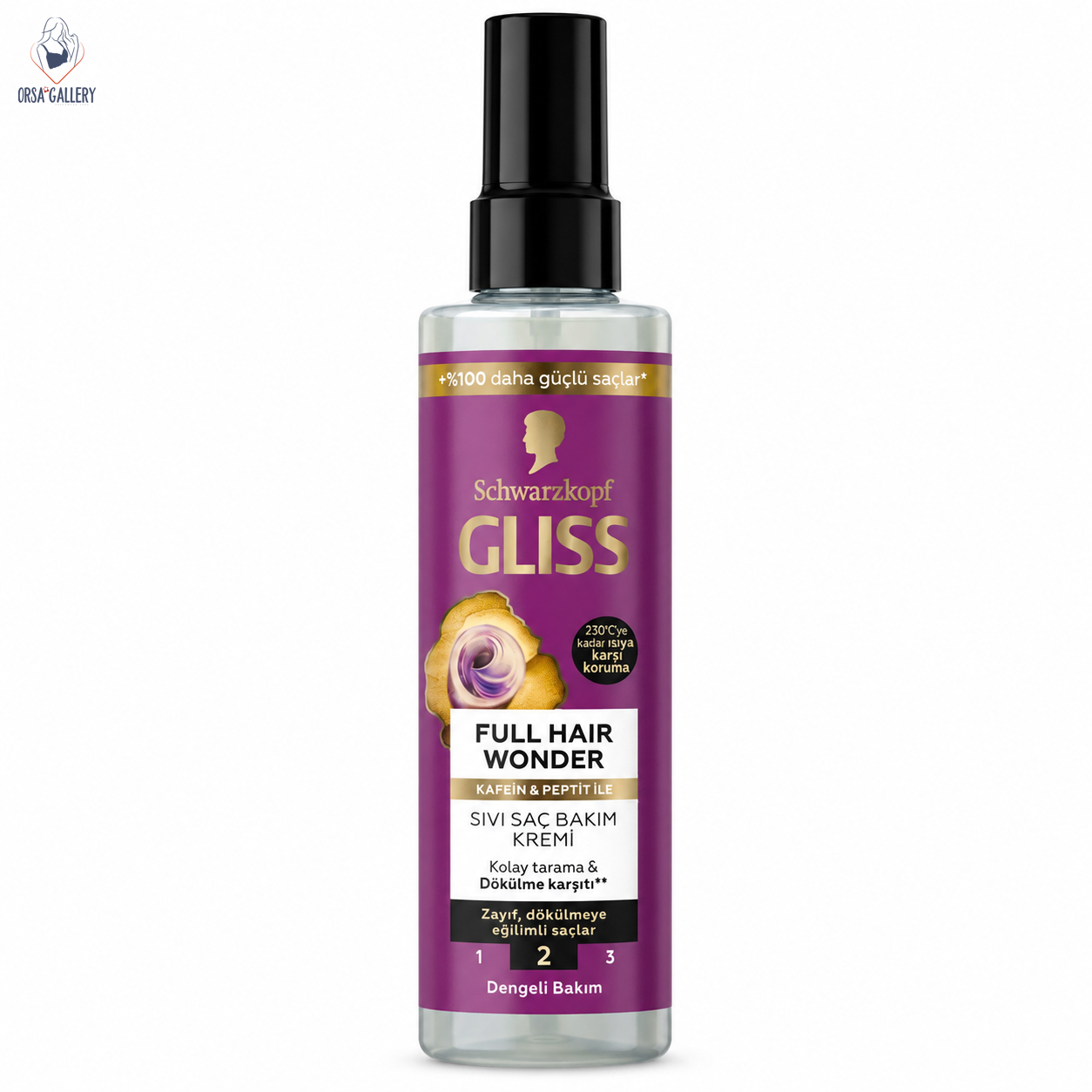 اسپری دو فاز ضد ریزش full hair wonder گلیس