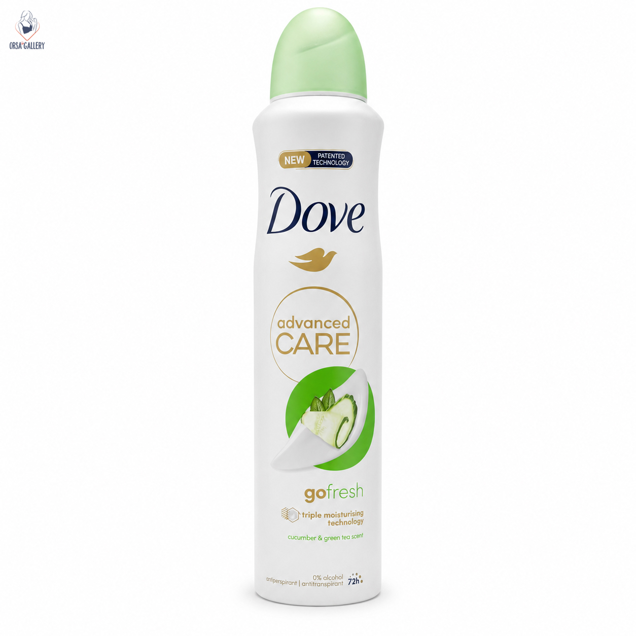 اسپری بدن داو با رایحه خیار و چای سبز (انگلیسی) 250ml