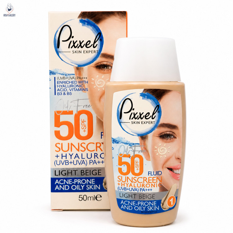 کرم ضد آفتاب رنگی پوست چرب +SPF50 پیکسل (2 رنگ)