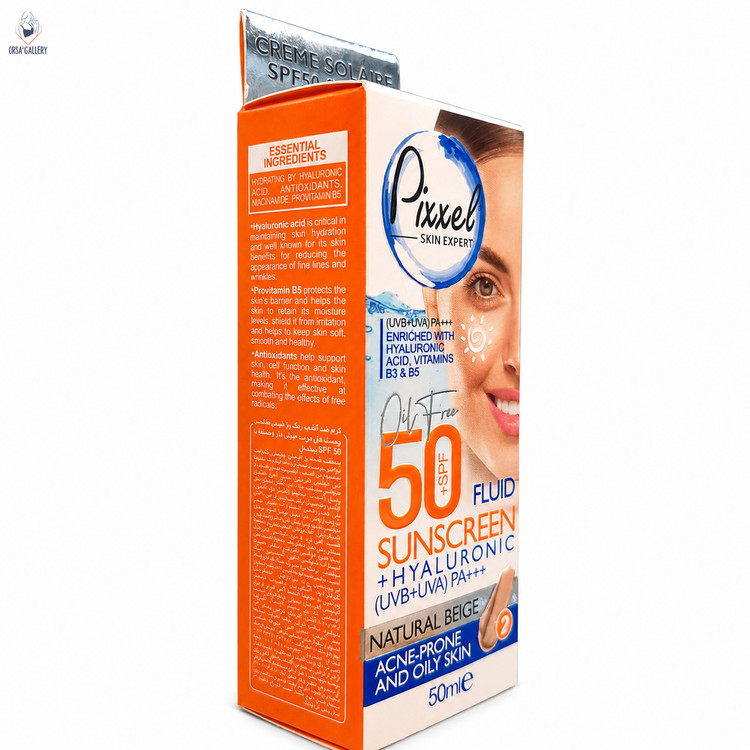 کرم ضد آفتاب رنگی پوست چرب +SPF50 پیکسل (2 رنگ)