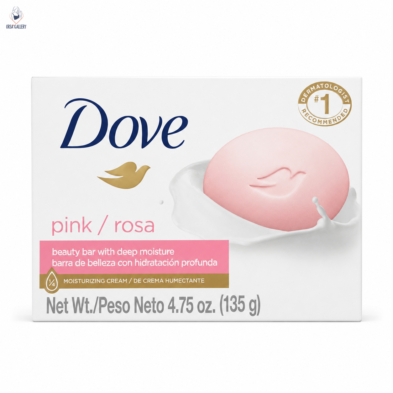 صابون داو گل رز صورتی مدل Pink Rosa وزن 135 گرم