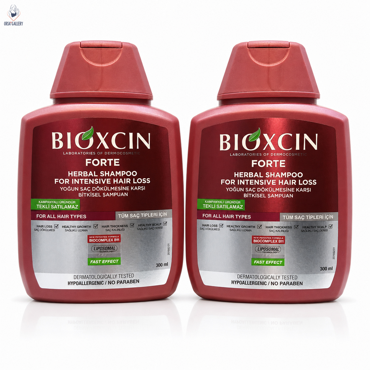 پک 2 عددی شامپو ضد ریزش گیاهی فورت بیوکسین / BIOXCIN