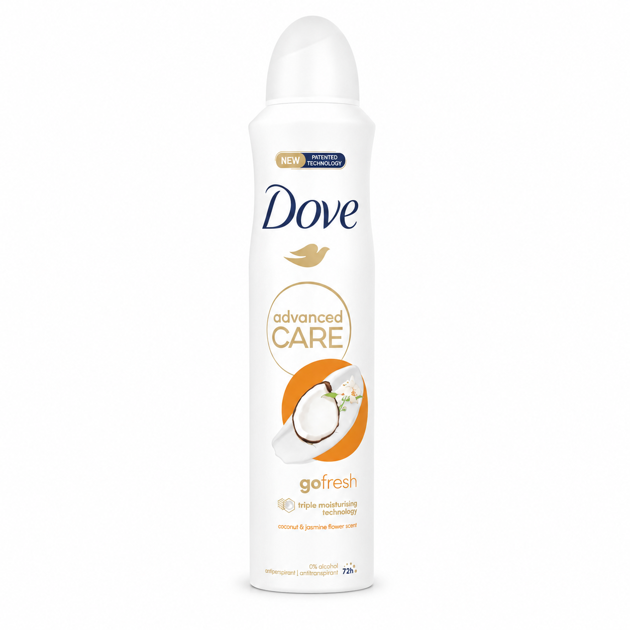 اسپری بدن داو با رایحه نارگیل و گل یاس (انگلیسی) 250ml