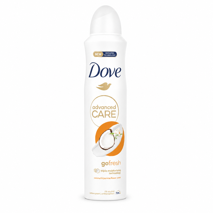 اسپری بدن داو با رایحه نارگیل و گل یاس (انگلیسی) 250ml