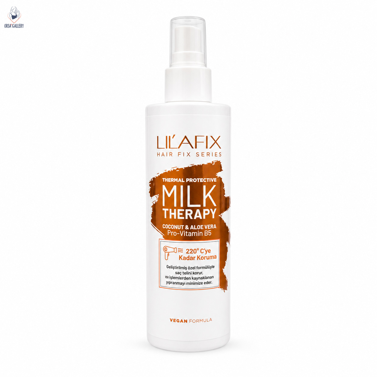 اسپری شیر مو محافظت حرارت مدل Milk Therapy لیلافیکس