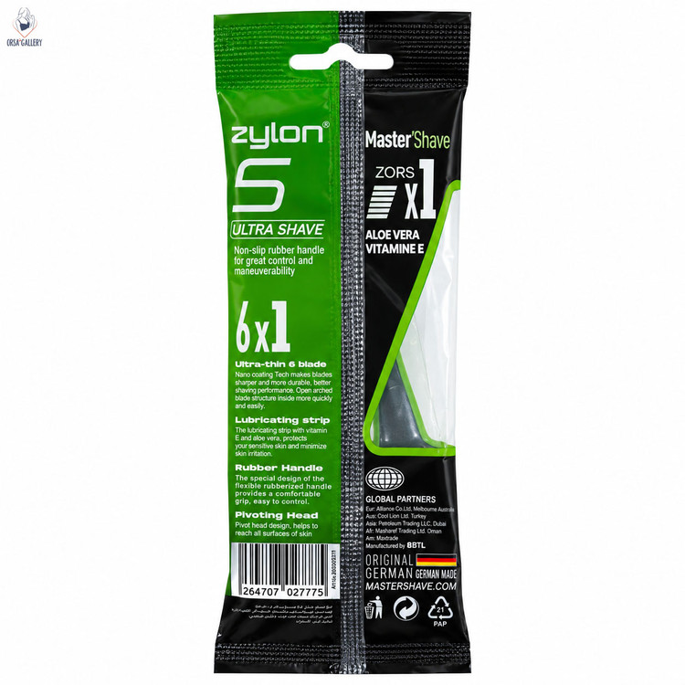 خود تراش مردانه 6 لبه مستر شیو مدل Zylon 6 بسته 1 عددی